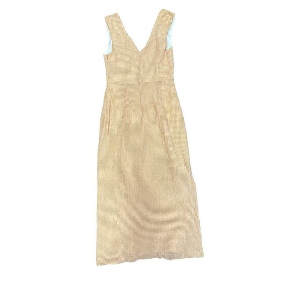 Paloma Wool Chambao Gingham Rust Midi Dress Rust Orange Tie Front XS 34 - Picture 10 of 16